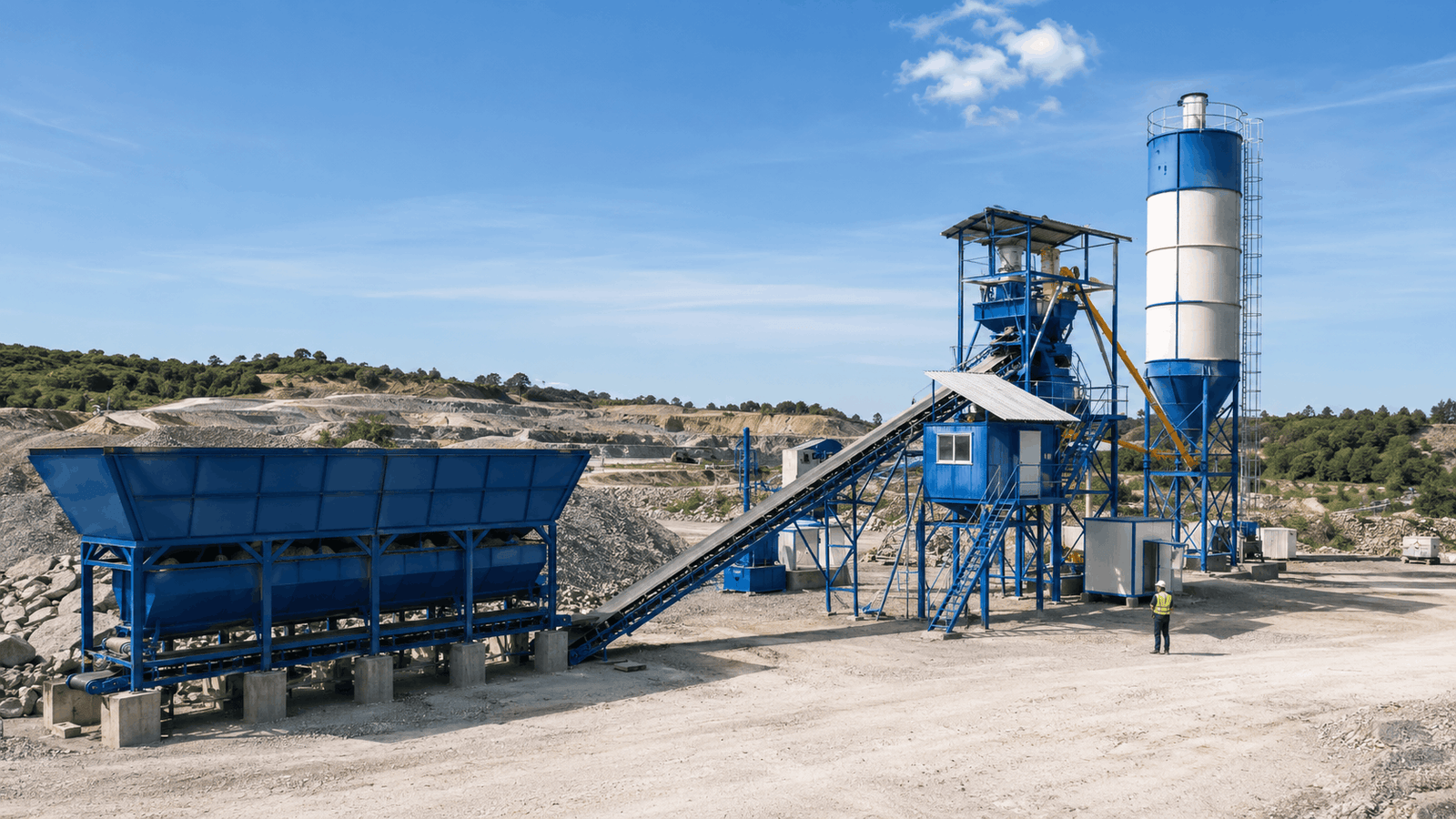 Fasilitas batching plant milik PT Bina Nusa Lestari