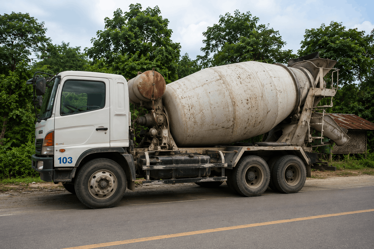 Unit truck mixer milik PT Bina Nusa Lestari