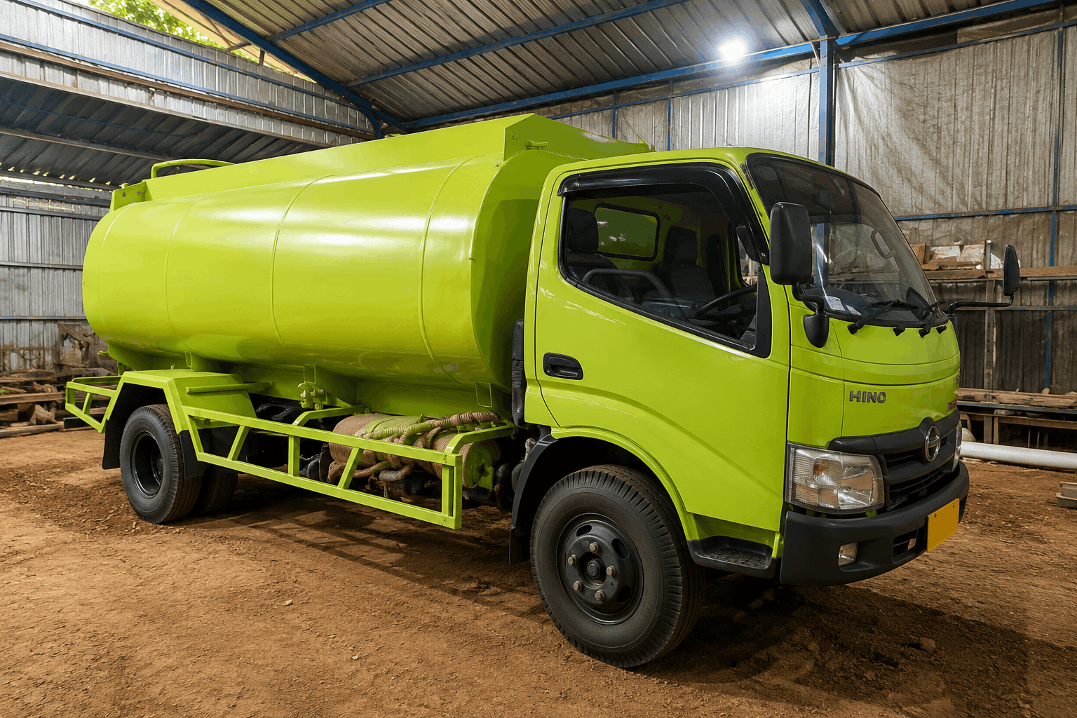 Unit water tank truck Hino milik PT Bina Nusa Lestari